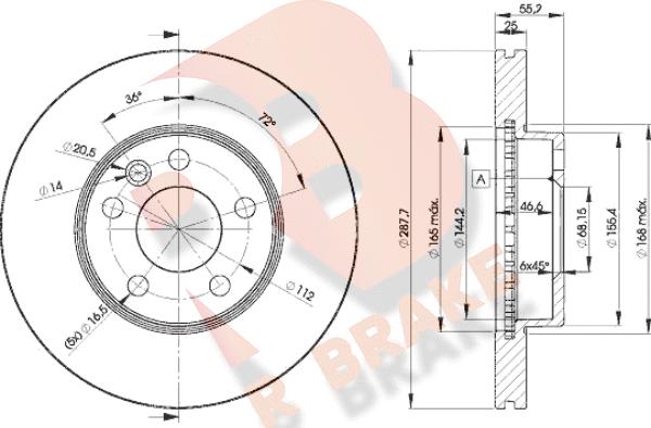 R Brake 78RBD21093 - Əyləc Diski furqanavto.az