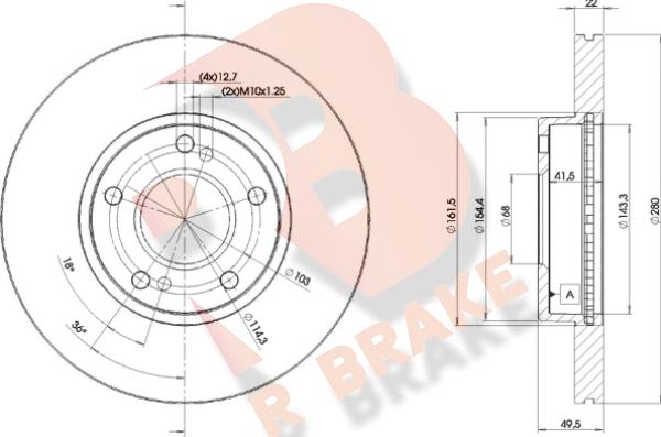 R Brake 78RBD21057 - Əyləc Diski furqanavto.az