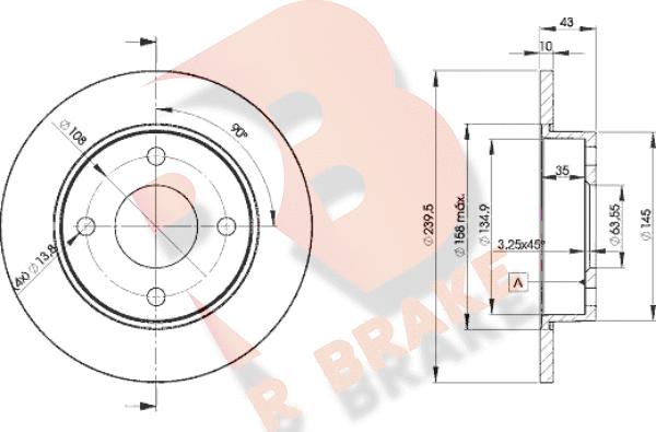 R Brake 78RBD21063 - Əyləc Diski furqanavto.az