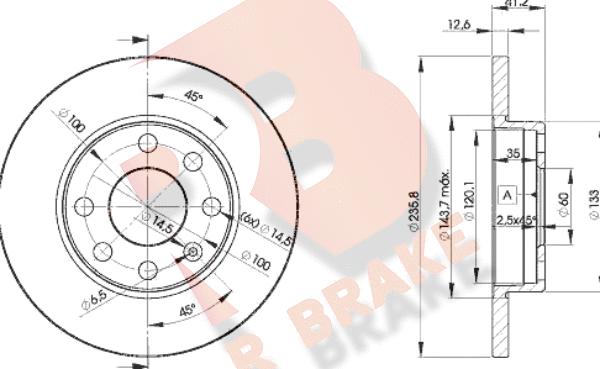 R Brake 78RBD21240 - Əyləc Diski www.furqanavto.az