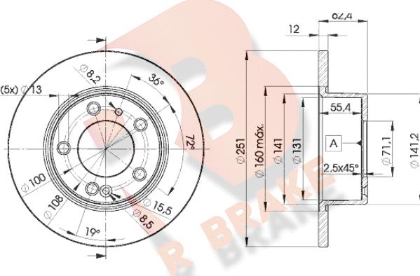 R Brake 78RBD21796 - Əyləc Diski furqanavto.az