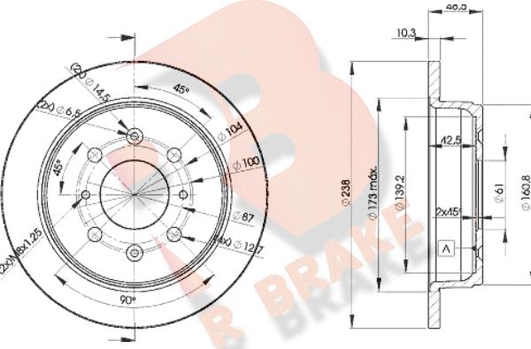 R Brake 78RBD21703 - Əyləc Diski furqanavto.az