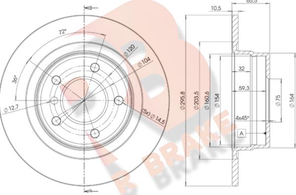 R Brake 78RBD21725 - Əyləc Diski furqanavto.az