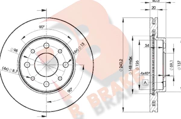 R Brake 78RBD28929 - Əyləc Diski furqanavto.az