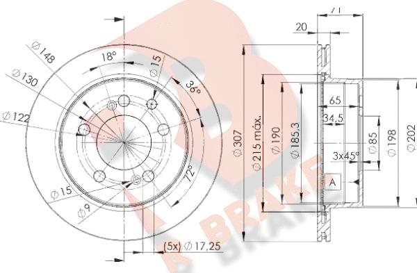 R Brake 78RBD28675 - Əyləc Diski furqanavto.az