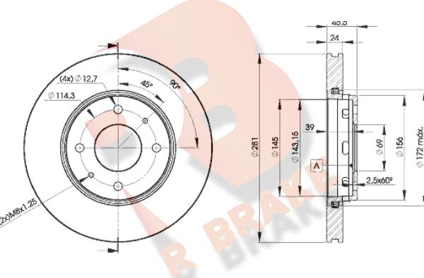 R Brake 78RBD28027 - Əyləc Diski furqanavto.az