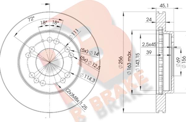 R Brake 78RBD28110 - Əyləc Diski furqanavto.az