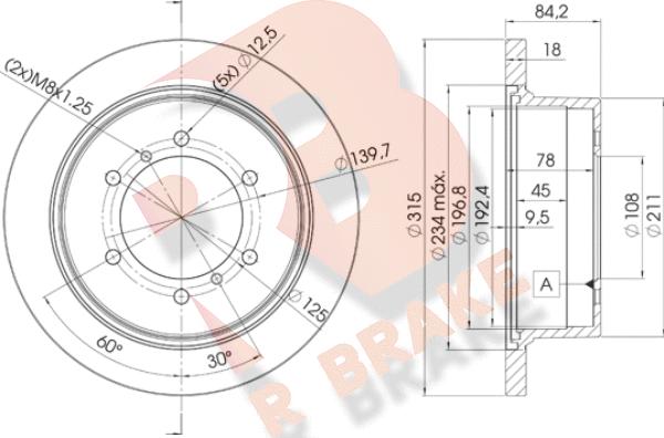 R Brake 78RBD28797 - Əyləc Diski furqanavto.az