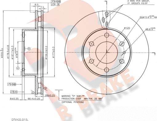 R Brake 78RBD28761 - Əyləc Diski furqanavto.az