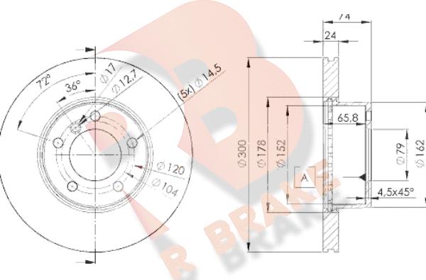 R Brake 78RBD23405 - Əyləc Diski furqanavto.az