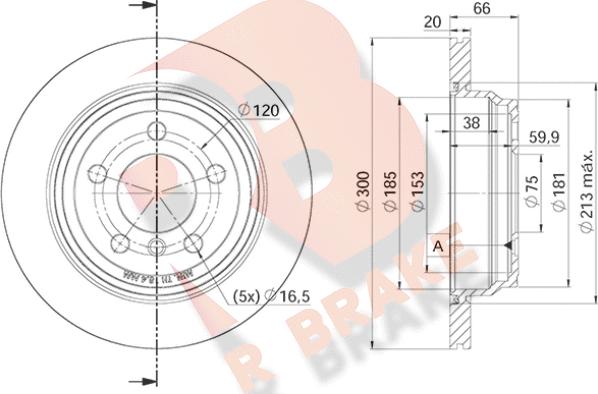 R Brake 78RBD23418 - Əyləc Diski furqanavto.az