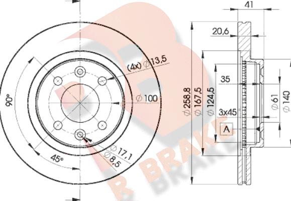 R Brake 78RBD23550 - Əyləc Diski furqanavto.az