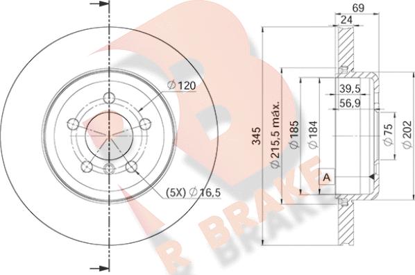 R Brake 78RBD23562 - Əyləc Diski furqanavto.az