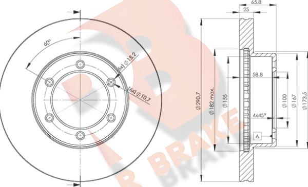 R Brake 78RBD23520 - Əyləc Diski furqanavto.az