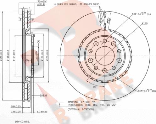 R Brake 78RBD23609 - Əyləc Diski furqanavto.az