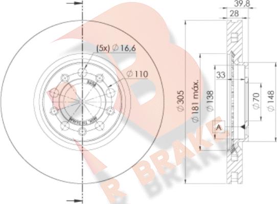 R Brake 78RBD23608 - Əyləc Diski furqanavto.az