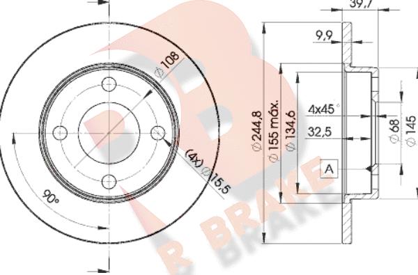 R Brake 78RBD23636 - Əyləc Diski furqanavto.az