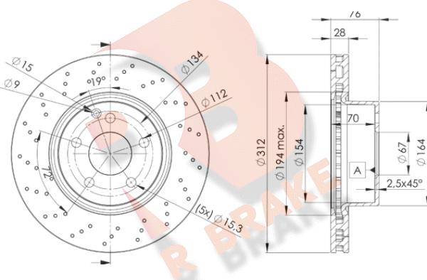 R Brake 78RBD23054 - Əyləc Diski furqanavto.az