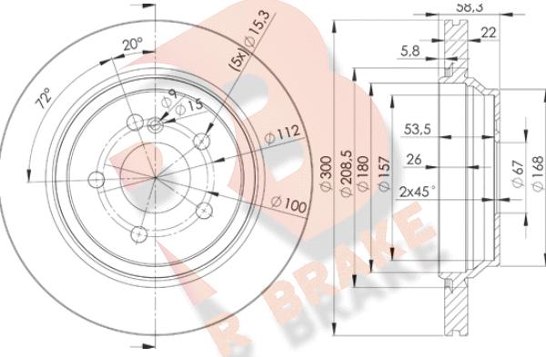 R Brake 78RBD23053 - Əyləc Diski furqanavto.az