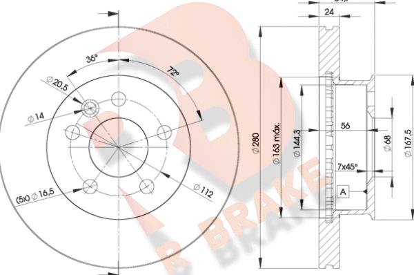 R Brake 78RBD23014 - Əyləc Diski furqanavto.az