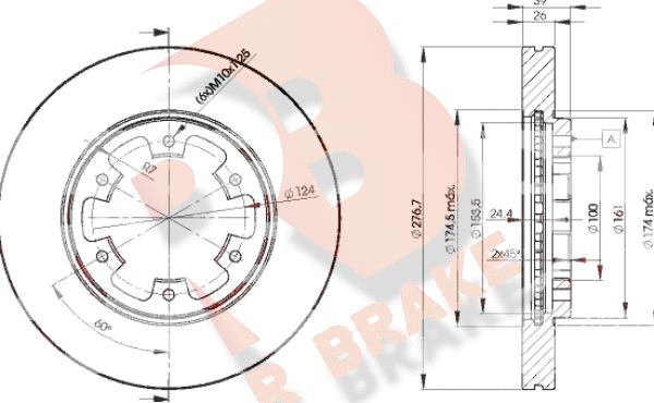 R Brake 78RBD23101 - Əyləc Diski furqanavto.az