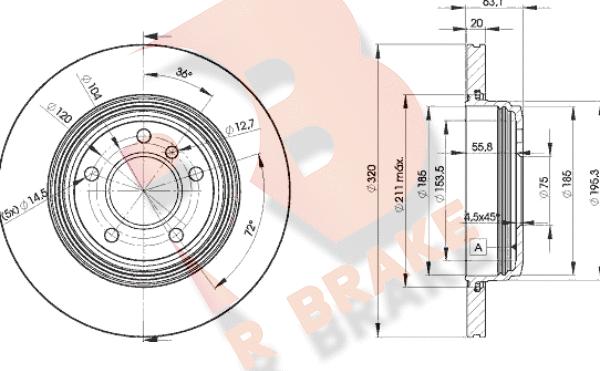 R Brake 78RBD23215 - Əyləc Diski furqanavto.az