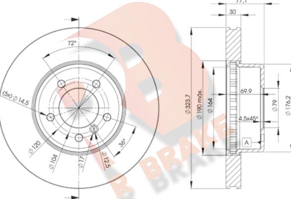 R Brake 78RBD23221 - Əyləc Diski furqanavto.az