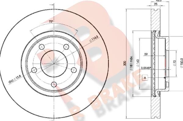 R Brake 78RBD23273 - Əyləc Diski furqanavto.az