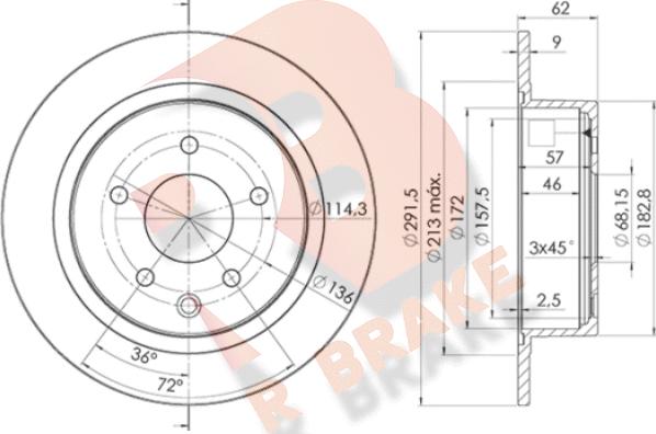 R Brake 78RBD22931 - Əyləc Diski furqanavto.az