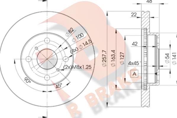 R Brake 78RBD22490 - Əyləc Diski furqanavto.az