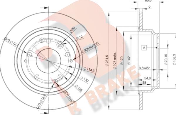 R Brake 78RBD22469 - Əyləc Diski furqanavto.az