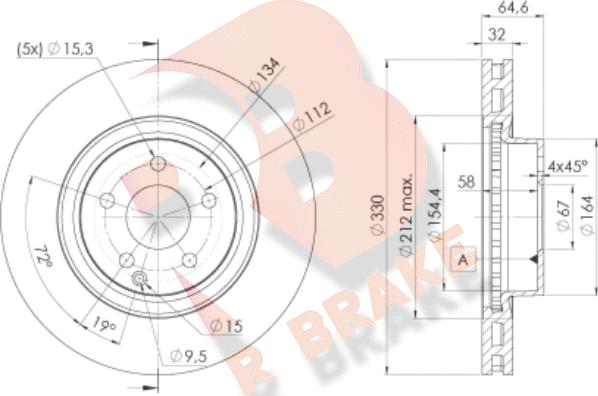 R Brake 78RBD22593 - Əyləc Diski furqanavto.az