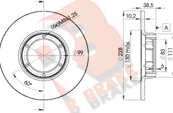 R Brake 78RBD22500 - Əyləc Diski furqanavto.az