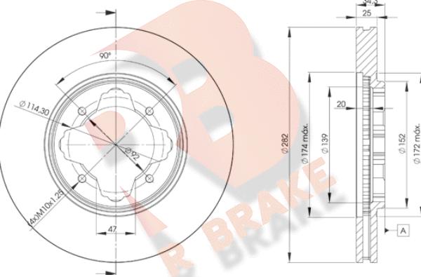 R Brake 78RBD22582 - Əyləc Diski furqanavto.az