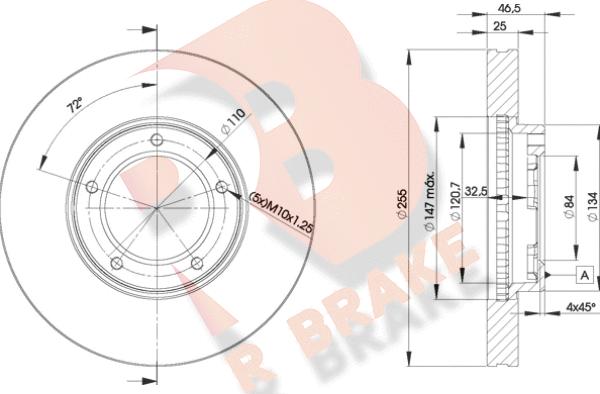 R Brake 78RBD22609 - Əyləc Diski furqanavto.az