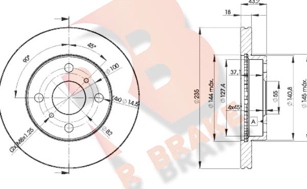 R Brake 78RBD22020 - Əyləc Diski furqanavto.az