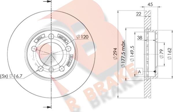 R Brake 78RBD22898 - Əyləc Diski furqanavto.az