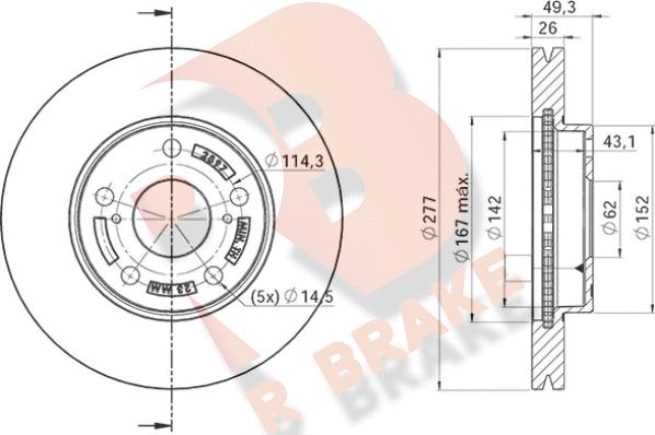 R Brake 78RBD22897 - Əyləc Diski furqanavto.az