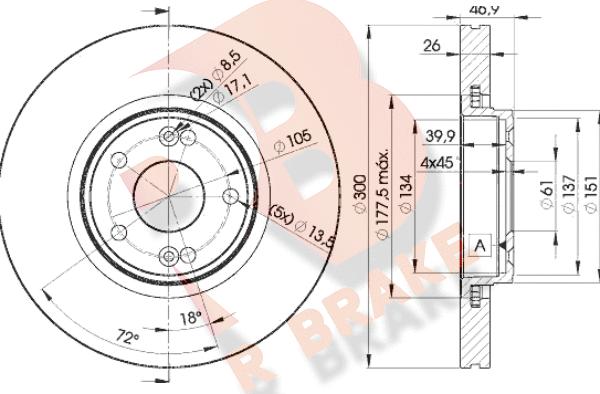 R Brake 78RBD22235 - Əyləc Diski furqanavto.az