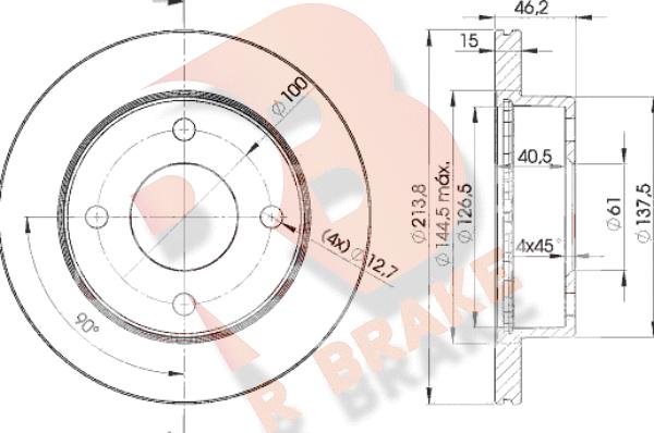 R Brake 78RBD22701 - Əyləc Diski furqanavto.az