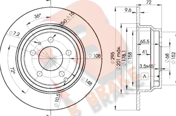 R Brake 78RBD27940 - Əyləc Diski furqanavto.az