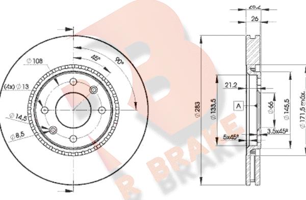 R Brake 78RBD27406 - Əyləc Diski furqanavto.az