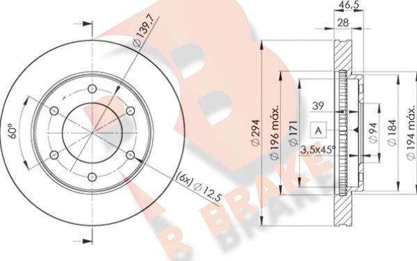 R Brake 78RBD27019 - Əyləc Diski furqanavto.az