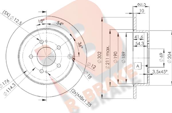 R Brake 78RBD27032 - Əyləc Diski furqanavto.az