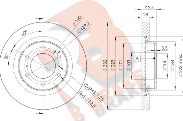 R Brake 78RBD27113 - Əyləc Diski furqanavto.az