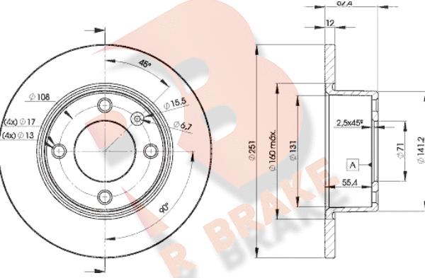 R Brake 78RBD27812 - Əyləc Diski furqanavto.az