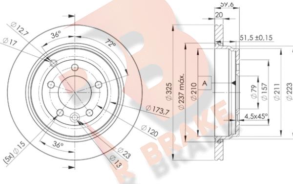 R Brake 78RBD27361 - Əyləc Diski furqanavto.az