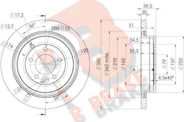 R Brake 78RBD27363 - Əyləc Diski furqanavto.az