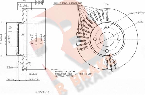 R Brake 78RBD27794 - Əyləc Diski furqanavto.az