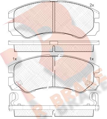 R Brake RB0990 - Əyləc altlığı dəsti, əyləc diski furqanavto.az